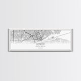 Panoramic Detroit City Map, Michigan Art, Map Print, Minimalist Wall Art, Canvas Art, Housewarming Gift, Street Map Art, Closing Gift