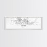 Panoramic Eugene City Map, Oregon Art, Map Print, Minimalist Wall Art, Canvas Art, Housewarming Gift, Street Map Art, Closing Gift