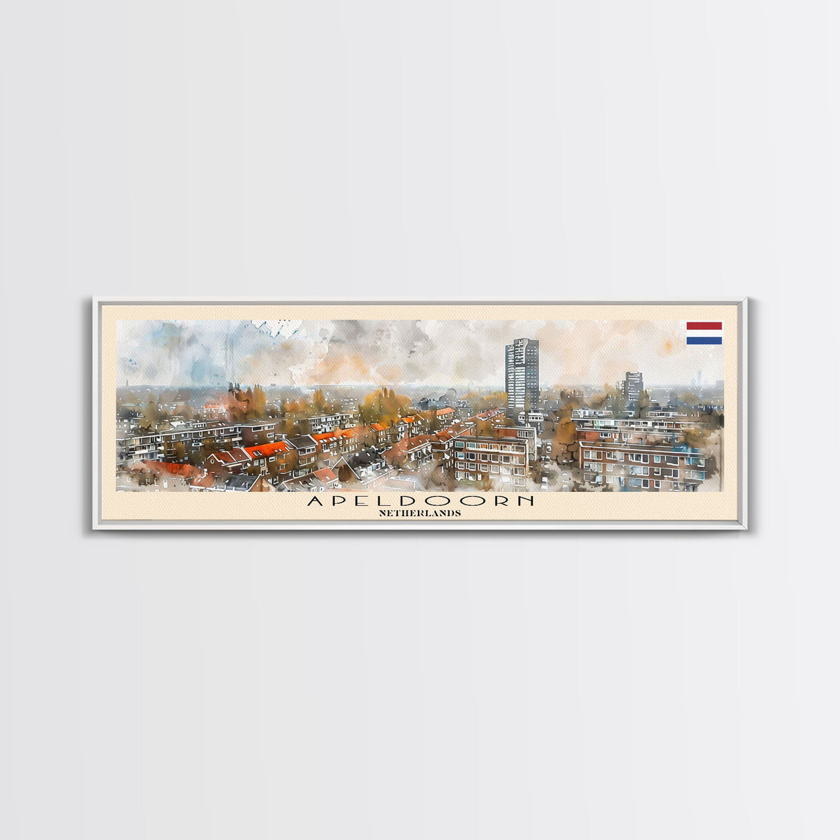 Apeldoorn Netherlands Travel Print Wall Art, Panoramic City Art, Travel Art, Wall Decor, Vacation Gift, Framed Canvas Print Or Metal Art