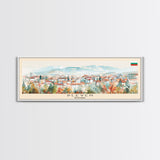 Pleven Bulgaria Travel Print Wall Art, Panoramic City Art, Travel Art, Wall Decor, Vacation Gift, Framed Canvas Print Or Metal Art