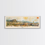 Elche Spain Travel Art, City Art, Framed Canvas Print or Metal Wall Art, Europe Travel Poster, Panoramic Wall Art, Extra Wide Wall Art