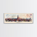 Haarlem Netherlands Travel Art, City Art, Framed Canvas Print or Metal Wall Art, Europe Travel Poster, Panoramic Wall Art, Extra Wide Wall Art