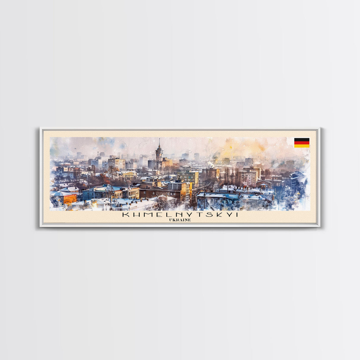 Khmelnytskyi Ukraine Travel Art, City Art, Framed Canvas Print or Metal Wall Art, Europe Travel Poster, Panoramic Wall Art, Extra Wide Wall Art