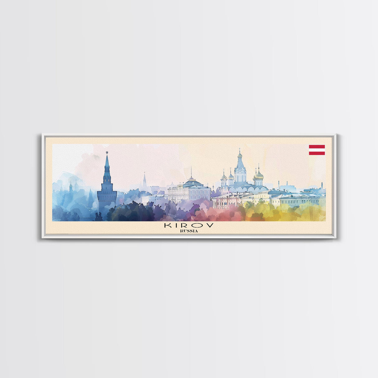 Kirov Russia Travel Art, City Art, Framed Canvas Print or Metal Wall Art, Europe Travel Poster, Panoramic Wall Art, Extra Wide Wall Art