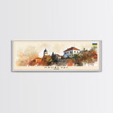 Kruevac Serbia Travel Art, City Art, Framed Canvas Print or Metal Wall Art, Europe Travel Poster, Panoramic Wall Art, Extra Wide Wall Art