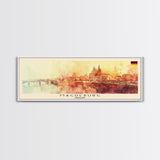 Magdeburg Germany Wall Art, Panoramic Travel Poster, Panoramic Framed Canvas Print, City Wall Art, Wall Hanging Home Decor, Travel Art