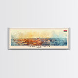 Nyiregyhaza Hungary Panoramic Travel Poster, Framed Canvas Print or Metal Wall Art, Travel Art, Home Decor, Panoramic Painting, Midcentury Art