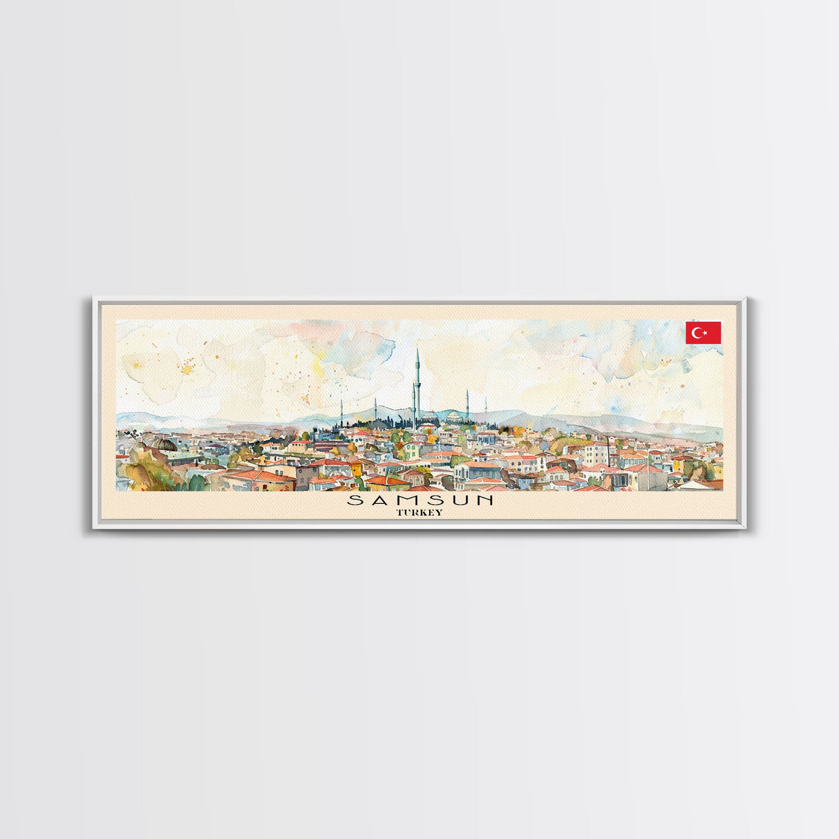 Samsun Turkey Travel Print Wall Art, Panoramic City Art, Travel Art, Wall Decor, Vacation Gift, Framed Canvas Print Or Metal Art