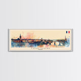 Toulouse France Wall Art, Panoramic Travel Poster, Panoramic Framed Canvas Print, City Wall Art, Wall Hanging Home Decor, Travel Art