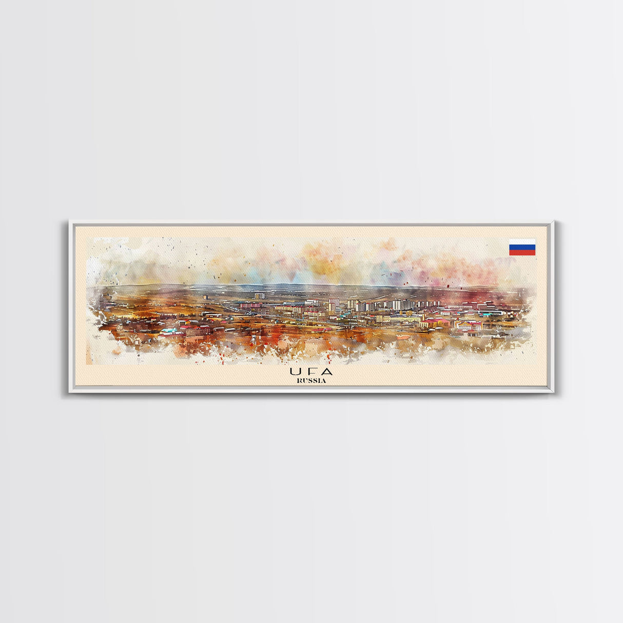 Ufa Russia Wall Art, Panoramic Travel Poster, Panoramic Framed Canvas Print, City Wall Art, Wall Hanging Home Decor, Travel Art