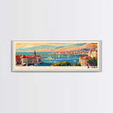 A Coruña Spain Travel Art, City Art, Framed Canvas Print or Metal Wall Art, Europe Travel Poster, Panoramic Wall Art, Extra Wide Wall Art