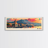 Catania Italy Travel Print Wall Art, Panoramic City Art, Travel Art, Wall Decor, Vacation Gift, Framed Canvas Print Or Metal Art