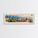 Fuenlabrada Spain Wall Art, Panoramic Travel Poster, Panoramic Framed Canvas Print, City Wall Art, Wall Hanging Home Decor, Travel Art