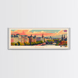 Glasgow United Kingdom Travel Art, City Art, Framed Canvas Print or Metal Wall Art, Europe Travel Poster, Panoramic Wall Art, Extra Wide Wall Art