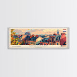 Groningen Netherlands Travel Art, City Art, Framed Canvas Print or Metal Wall Art, Europe Travel Poster, Panoramic Wall Art, Extra Wide Wall Art