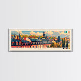 Kielce Poland Wall Art, Panoramic Travel Poster, Panoramic Framed Canvas Print, City Wall Art, Wall Hanging Home Decor, Travel Art