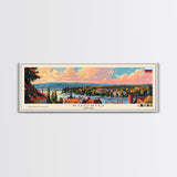 Kuopio Finland Wall Art, Panoramic Travel Poster, Panoramic Framed Canvas Print, City Wall Art, Wall Hanging Home Decor, Travel Art