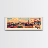 Lille France Wall Art, Panoramic Travel Poster, Panoramic Framed Canvas Print, City Wall Art, Wall Hanging Home Decor, Travel Art