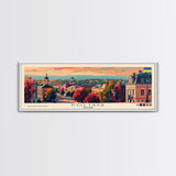 Poltava Ukraine Wall Art, Panoramic Travel Poster, Panoramic Framed Canvas Print, City Wall Art, Wall Hanging Home Decor, Travel Art