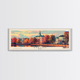 Ryazan Russia Panoramic Travel Poster, Framed Canvas Print or Metal Wall Art, Travel Art, Home Decor, Panoramic Painting, Midcentury Art