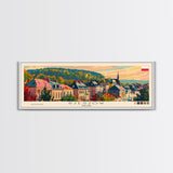 Rzeszow Poland Wall Art, Panoramic Travel Poster, Panoramic Framed Canvas Print, City Wall Art, Wall Hanging Home Decor, Travel Art