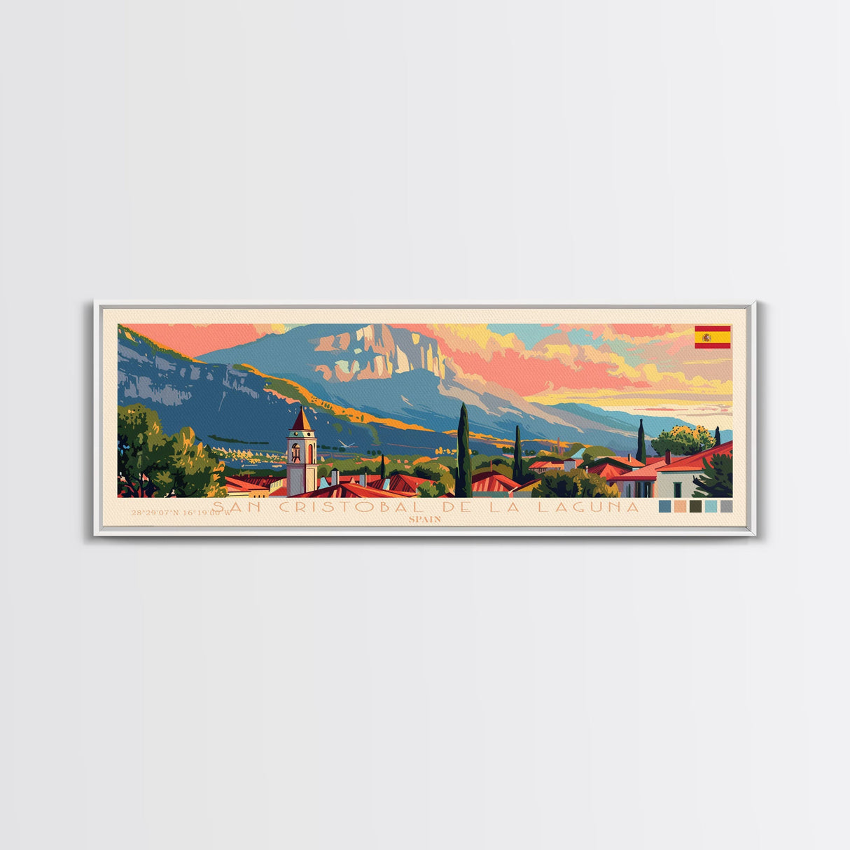 San Cristobal Dominican Republic Travel Art, City Art, Framed Canvas Print or Metal Wall Art, Europe Travel Poster, Panoramic Wall Art, Extra Wide Wall Art