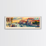 Venice Italy Travel Print Wall Art, Panoramic City Art, Travel Art, Wall Decor, Vacation Gift, Framed Canvas Print Or Metal Art