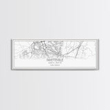 Panoramic Fayetteville City Map, North Carolina Art, Map Print, Minimalist Wall Art, Canvas Art, Housewarming Gift, Street Map, Closing Gift