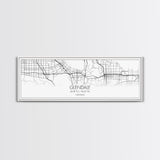 Panoramic Glendale City Map, California Art, Map Print, Minimalist Wall Art, Canvas Art, Housewarming Gift, Street Map Art, Closing Gift