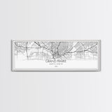 Panoramic Grand Prairie City Map, Texas Art, Map Print, Minimalist Wall Art, Canvas Art, Housewarming Gift, Street Map Art, Closing Gift