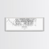 Panoramic Hialeah City Map, Florida Art, Map Print, Minimalist Wall Art, Canvas Art, Housewarming Gift, Street Map Art, Closing Gift