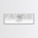 Panoramic Indianapolis  City Map, Indiana Art, Map Print, Minimalist Wall Art, Canvas Art, Housewarming Gift, Street Map Art, Closing Gift