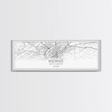 Panoramic Knoxville City Map, Tennessee Art, Map Print, Minimalist Wall Art, Canvas Art, Housewarming Gift, Street Map Art, Closing Gift