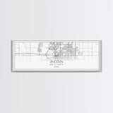 Panoramic Lincoln City Map, Nebraska Art, Map Print, Minimalist Wall Art, Canvas Art, Housewarming Gift, Street Map Art, Closing Gift