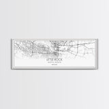 Panoramic Little Rock City Map, Arkansas Art, Map Print, Minimalist Wall Art, Canvas Art, Housewarming Gift, Street Map Art, Closing Gift