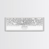 Panoramic London City Map, United Kingdom Art, Map Print, Minimalist Wall Art, Canvas Art, Housewarming Gift, Street Map Art, Closing Gift