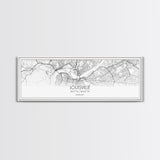 Panoramic Louisville City Map, Kentucky Art, Map Print, Minimalist Wall Art, Canvas Art, Housewarming Gift, Street Map Art, Closing Gift