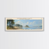 Artillery Lake Panoramic Framed Canvas Print, Lake House Art, Modern Decor, Travel Poster, Scenic View, Home Decoration