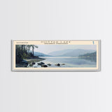 Hottah Lake Framed Canvas Print, Panoramic Lake House Decor, Wall Art, Travel Poster, Stunning Lake Painting, Nature Art