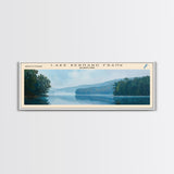 Lake Bernard Frank Maryland Framed Canvas Print, Lake House Art, Panoramic Wall Art, Travel Poster, Scenic Lake Painting, Nature Art