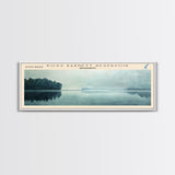 Ross Barnett Reservoir Mississippi Framed Canvas Print, Lake House Decor, Panoramic Wall Art, Travel Poster, Scenic Landscape Painting, Home Decor