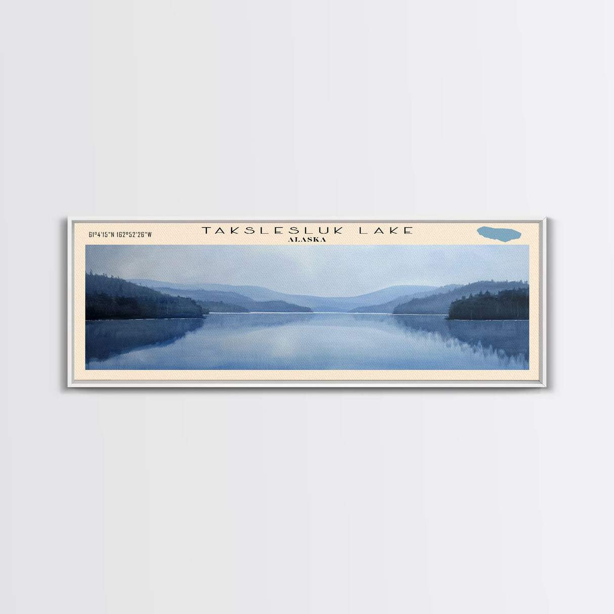 Tony Grove Lake Utah Panoramic Wall Art, Framed Canvas Print, Lake House Decor, Travel Poster, Scenic Lake Scene, Bedroom Decor