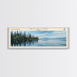 Tulemalu Lake Panoramic Wall Art, Framed Canvas Print, Lake House Decor, Travel Poster, Scenic Lake Scene, Bedroom Art