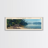 Tulemalu Lake Panoramic Wall Art, Framed Canvas Print, Lake House Decor, Travel Poster, Scenic Lake Scene, Bedroom Art