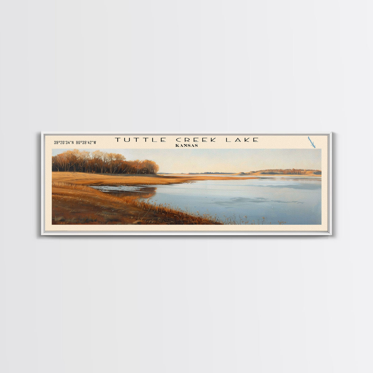 Wapawekka Lake Panoramic Wall Art, Framed Canvas Print, Lake House Decor, Travel Poster, Serene Landscape, Home Decor