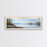 Weiss Lake Alabama Panoramic Wall Art, Framed Canvas Print, Lake House Decor, Travel Poster, Scenic Lake Scene, Bedroom Art