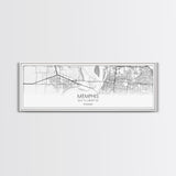 Panoramic Memphis City Map, Tennessee Art, Map Print, Minimalist Wall Art, Canvas Art, Housewarming Gift, Street Map Art, Closing Gift