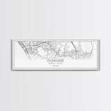 Panoramic Oceanside City Map, California Art, Map Print, Minimalist Wall Art, Canvas Art, Housewarming Gift, Street Map Art, Closing Gift