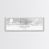 Panoramic Oklahoma City Map, Oklahoma Art, Map Print, Minimalist Wall Art, Canvas Art, Housewarming Gift, Street Map Art, Closing Gift