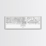 Panoramic Omaha City Map, Nebraska Art, Map Print, Minimalist Wall Art, Canvas Art, Housewarming Gift, Street Map Art, Closing Gift